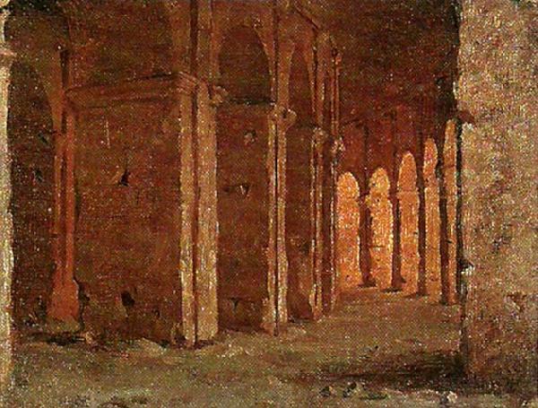 august malmstrom det inre av colosseum i rom oil painting picture